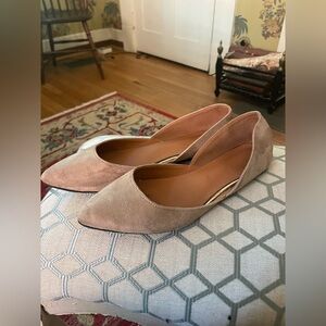 Ollio Taupe Suede Flats